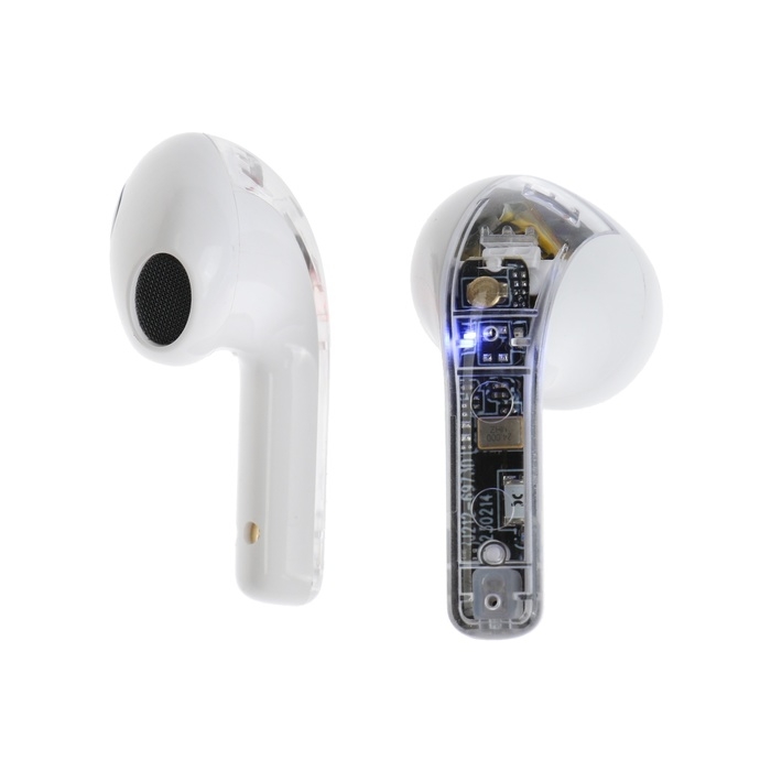 Наушники беспроводные R20, TWS, вкладыши, BT 5.3 , 30/200 мАч, шумоподавление, белые