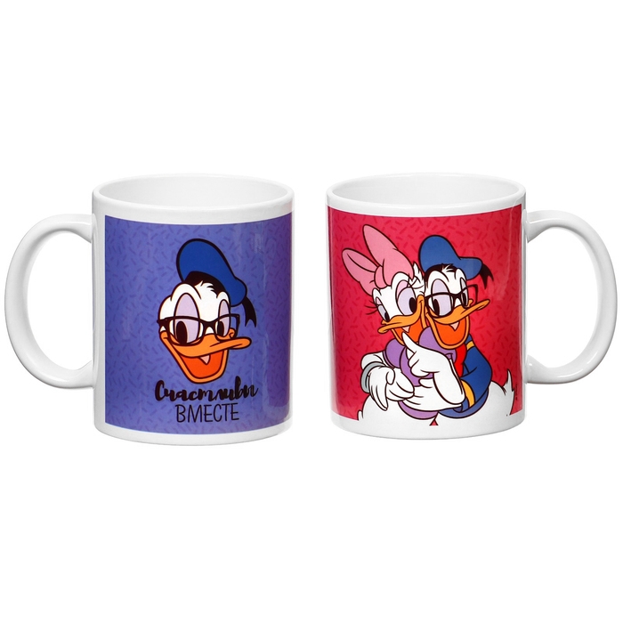 Набор парных кружек, 320 мл Набор парных кружек, 320 мл "Счастливы вместе", Микки и друзья
