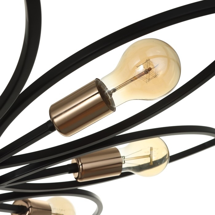 Люстра 2138/8 E27 40Вт черно-золотой 80х80х20 см BayerLux