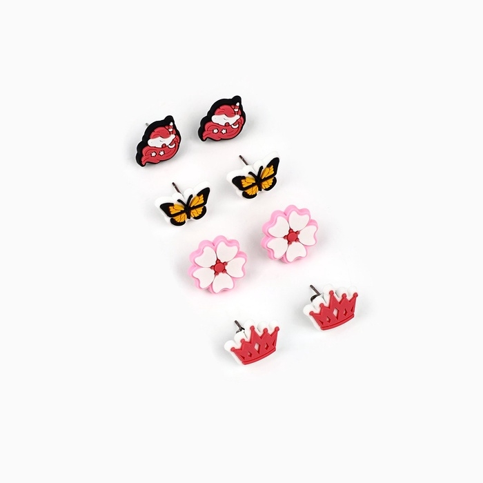 Серьги гвоздики детские Серьги гвоздики детские "Красивой", МИКС