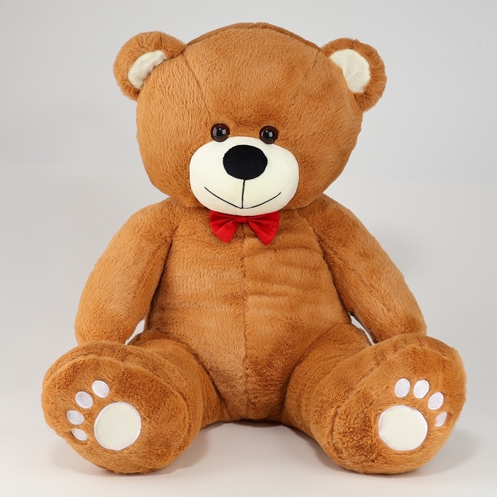 Мягкая игрушка «Медведь», с красным бантиком, 70 см, цвет коричневый Мягкая игрушка «Медведь», с красным бантиком, 70 см, цвет коричневый