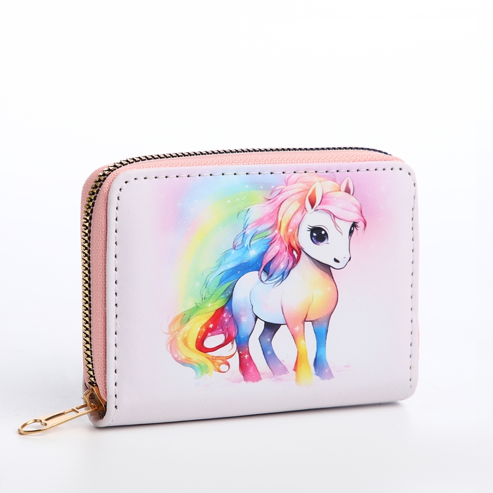 Кошелёк детский на молнии «Выбражулька», цвет розовый