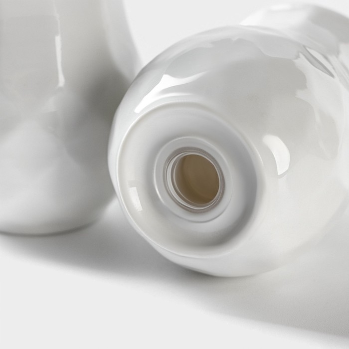 Набор для специй керамический «Эстет. Герда», 2 предмета: солонка, перечница, цвет белый Набор для специй керамический «Эстет. Герда», 2 предмета: солонка, перечница, цвет белый