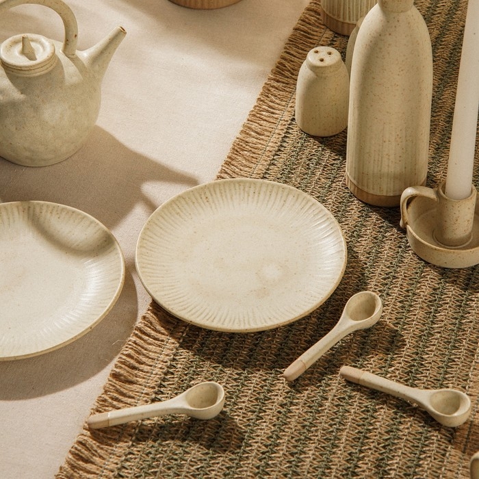 Набор тарелок керамических SL Home «Виенто», d=28 см, цвет бежевый Набор тарелок керамических SL Home «Виенто», d=28 см, цвет бежевый