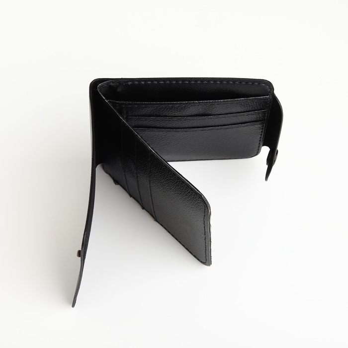 Кошелёк на кнопке, цвет чёрный Кошелёк на кнопке, цвет чёрный