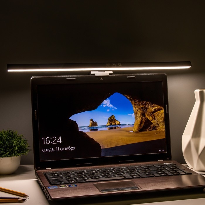 Светильник для экрана Светильник для экрана "Люмис" LED 5Вт 3000К-6000К 201Лм Ra85 USB черный 10,4х6,5х50см