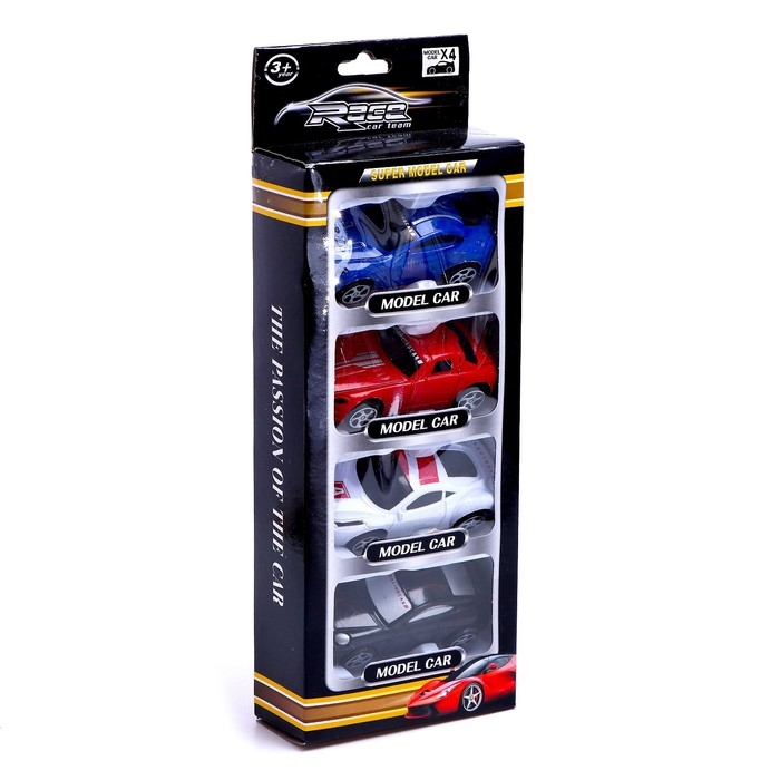 Машина «Супергонщик», набор 4 штуки Машина «Супергонщик», набор 4 штуки
