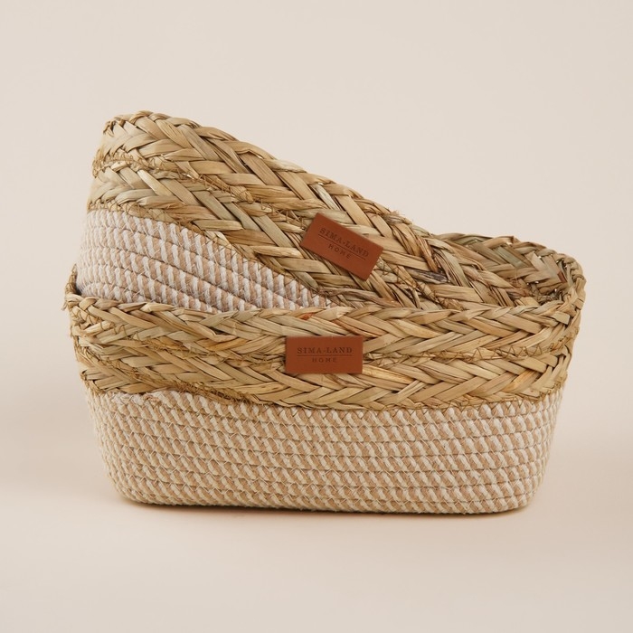 Корзины для хранения ручной работы SL Home, 2 шт: 28×18×10 см, 30×20×12 см Корзины для хранения ручной работы SL Home, 2 шт: 28×18×10 см, 30×20×12 см