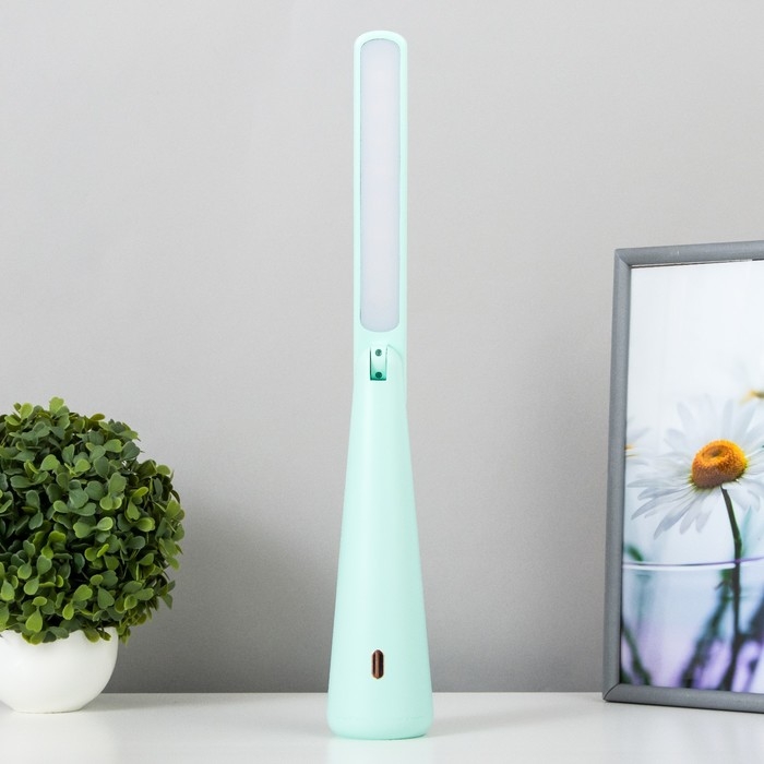 Лампа настольная "Страйк" LED 3 режима 1,5Вт USB зеленый 6,8х6,8х28,5 см RISALUX