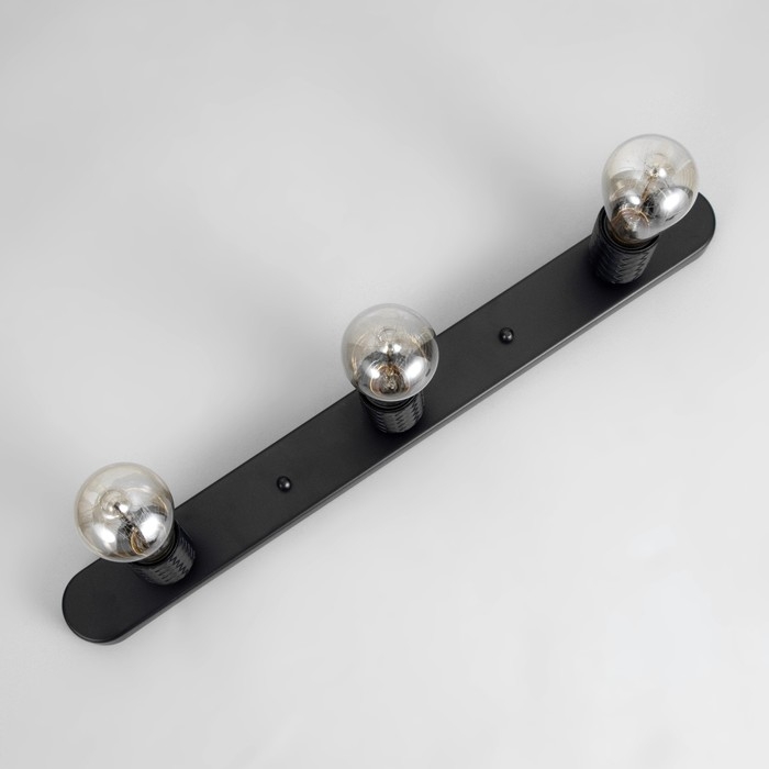 Потолочный светильник  Потолочный светильник "Скин" 3хЕ27 40Вт черный 30х6х16см