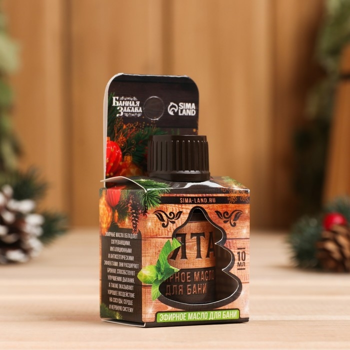 Эфирное масло для бани и сауны Эфирное масло для бани и сауны "С легким паром" аромат мята, 10 мл