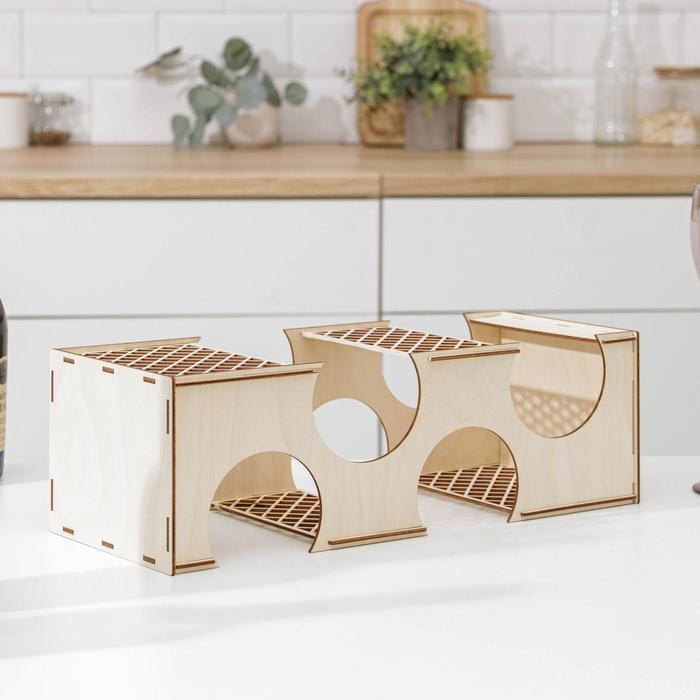 Подставка-минибар под 4 бутылки, 13×16×40 см Подставка-минибар под 4 бутылки, 13×16×40 см