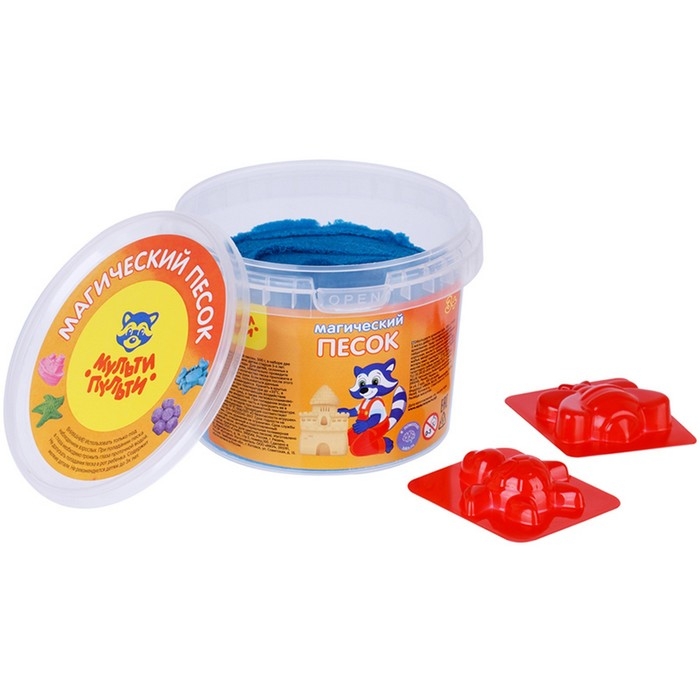 Песок для лепки «Магический песок», синий, 500 г, 2 форм. Песок для лепки «Магический песок», синий, 500 г, 2 форм.