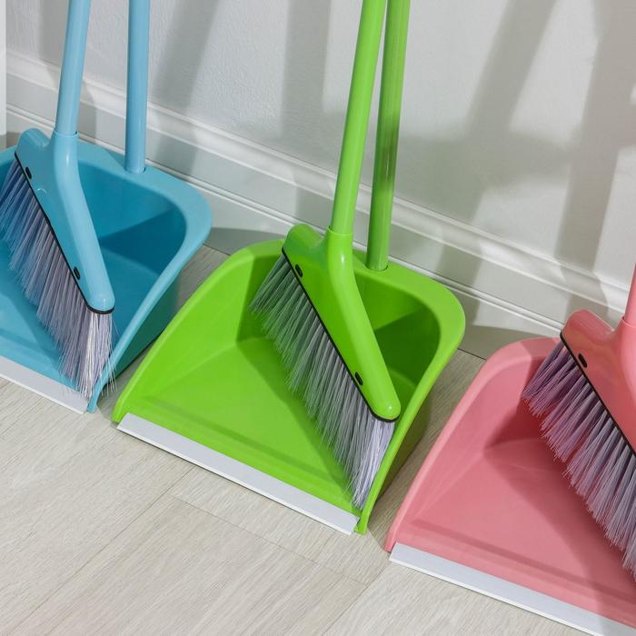 Щётка для пола Доляна, совок 25×26 см, щётка 23 см, металлическая ручка 78 см, цвет МИКС Щётка для пола Доляна, совок 25×26 см, щётка 23 см, металлическая ручка 78 см, цвет МИКС