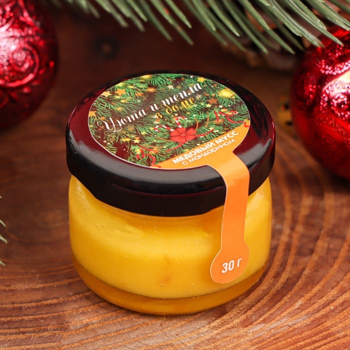 Новый год. Медовый мусс  Новый год. Медовый мусс "Уюта и тепла в доме", с мандарином, 30 г