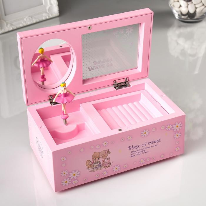 Шкатулка музыкальная Шкатулка музыкальная "Детские секреты" механическая 17х9,5х7,8 см