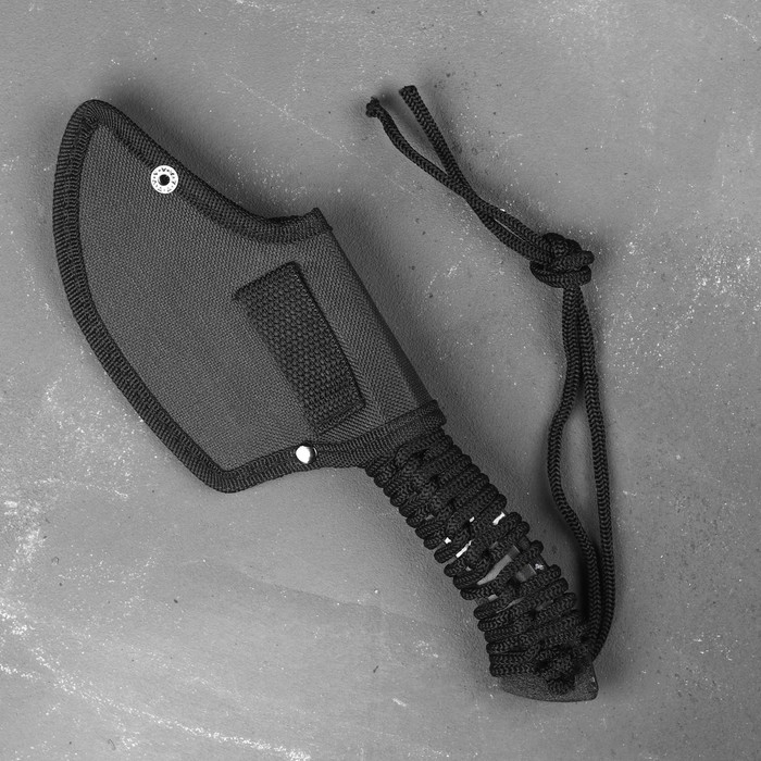 Топорик туристический в оплетке, черный, 24см, 250 г Топорик туристический в оплетке, черный, 24см, 250 г