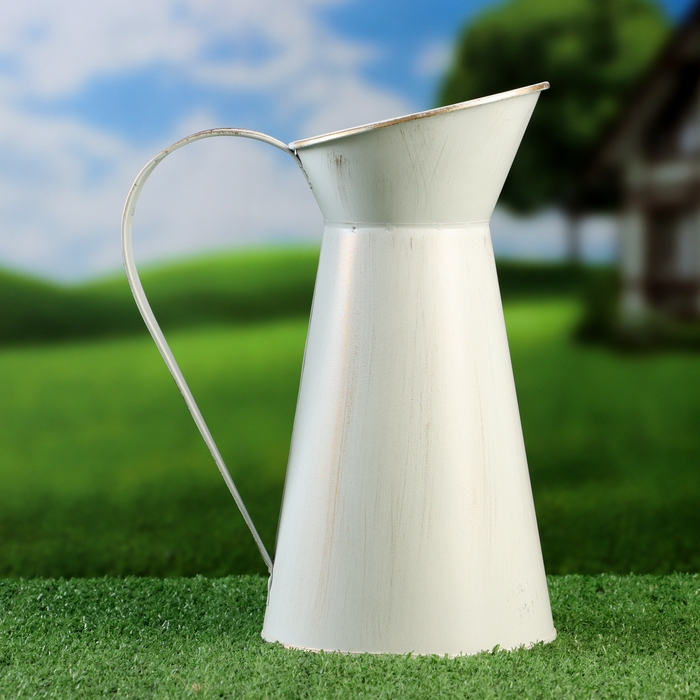 Кашпо  Кашпо "Кувшин Ноель" голубое, 14х20х27см