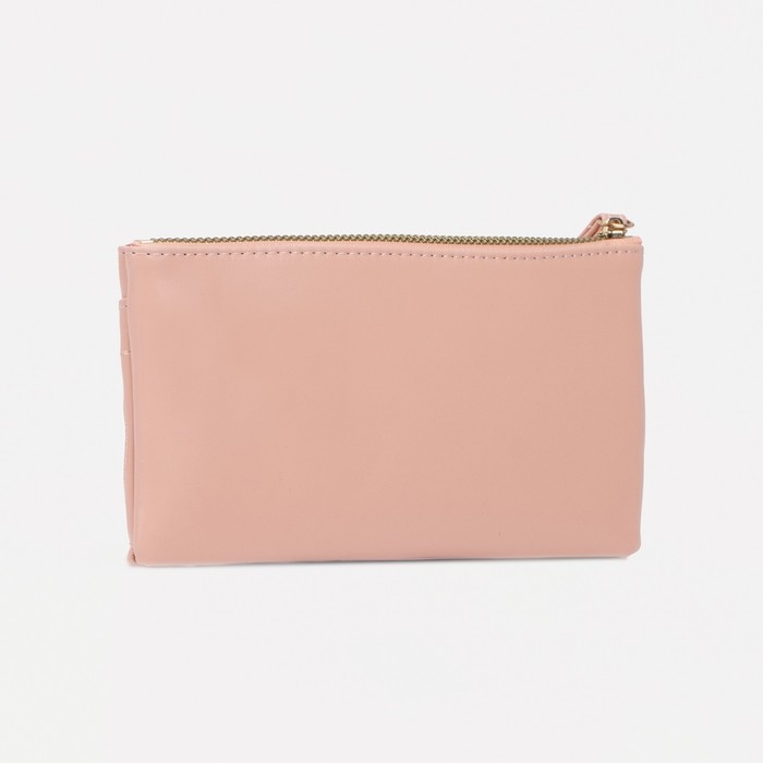 Кошелёк на молнии, цвет розовый