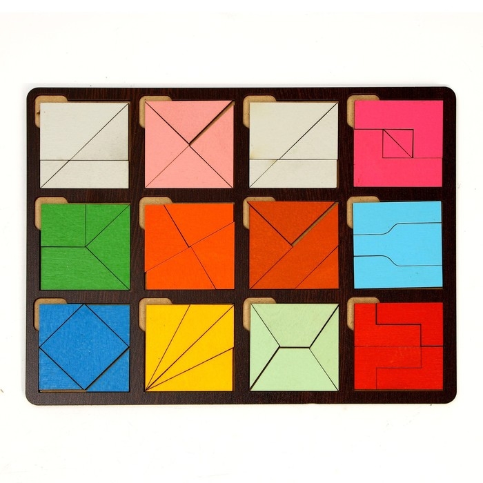 Развивающая доска «Сложи квадрат» 2 уровень сложности Развивающая доска «Сложи квадрат» 2 уровень сложности