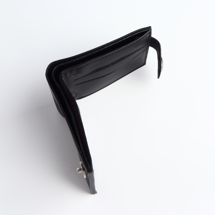 Портмоне мужское на магните, отдел для карт, монет, цвет чёрный Портмоне мужское на магните, отдел для карт, монет, цвет чёрный