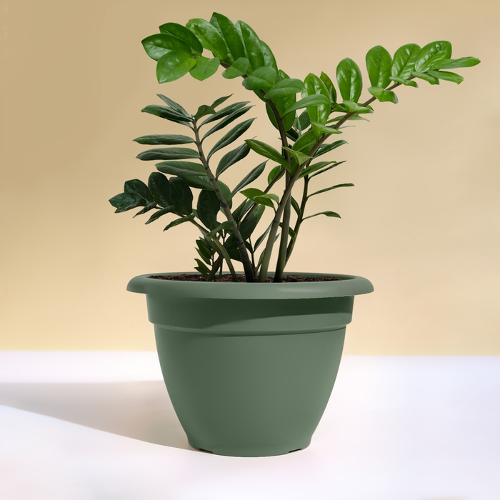 Горшок для цветов, d = 30 см, 7,5 л, пластик, зелёный шалфей Горшок для цветов, d = 30 см, 7,5 л, пластик, зелёный шалфей