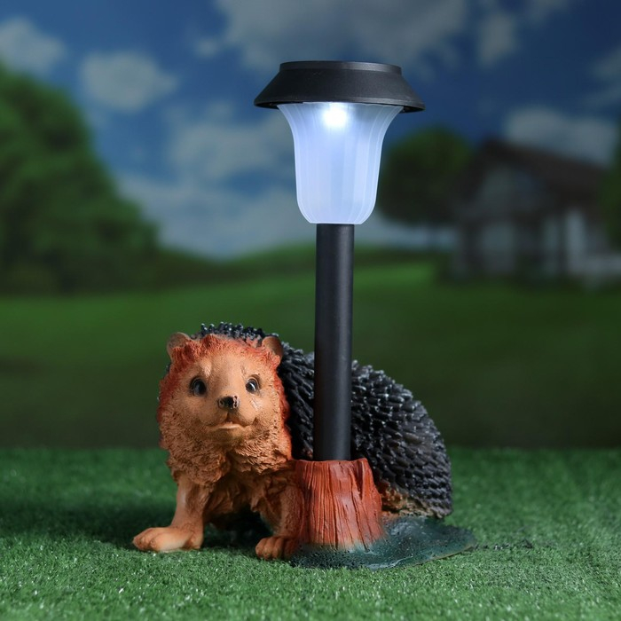 Садовый фонарь  Садовый фонарь "Ёжик на ножках с фонарем" 25 см МИКС