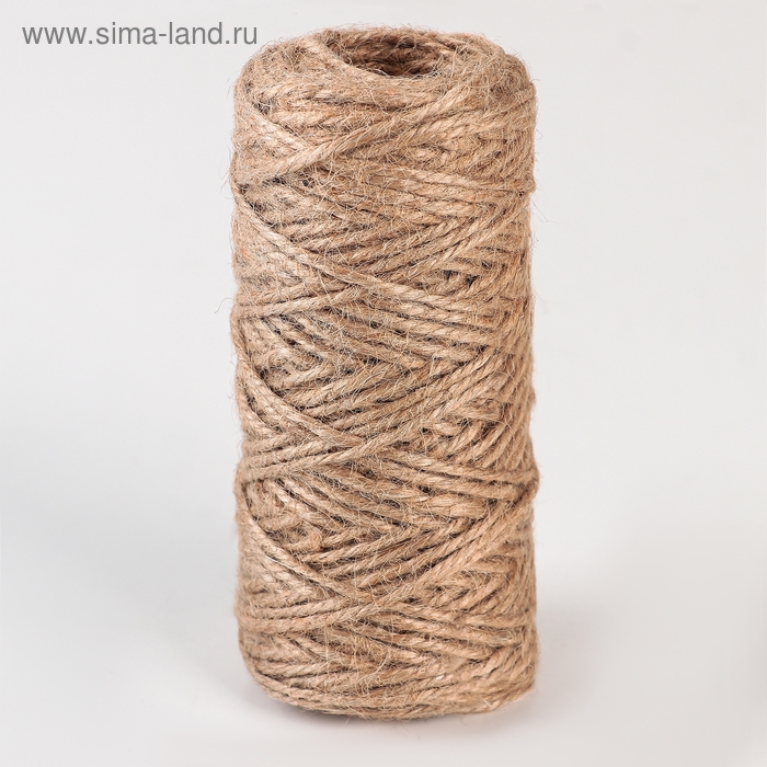 Шпагат джутовый 3-х ниточный 1,68 КТекс, 50 м Шпагат джутовый 3-х ниточный 1,68 КТекс, 50 м