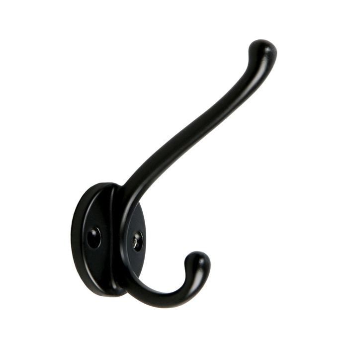 Крючок мебельный CAPPIO LINE, двухрожковый, черный Крючок мебельный CAPPIO LINE, двухрожковый, черный