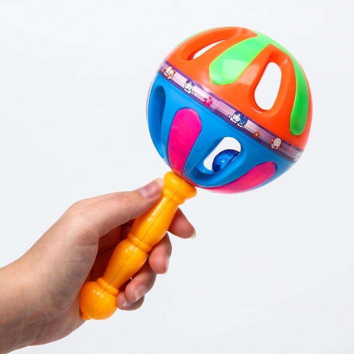 Погремушка «Яркий маракас», 20,5 см, цвет МИКС, Крошка Я Погремушка «Яркий маракас», 20,5 см, цвет МИКС, Крошка Я