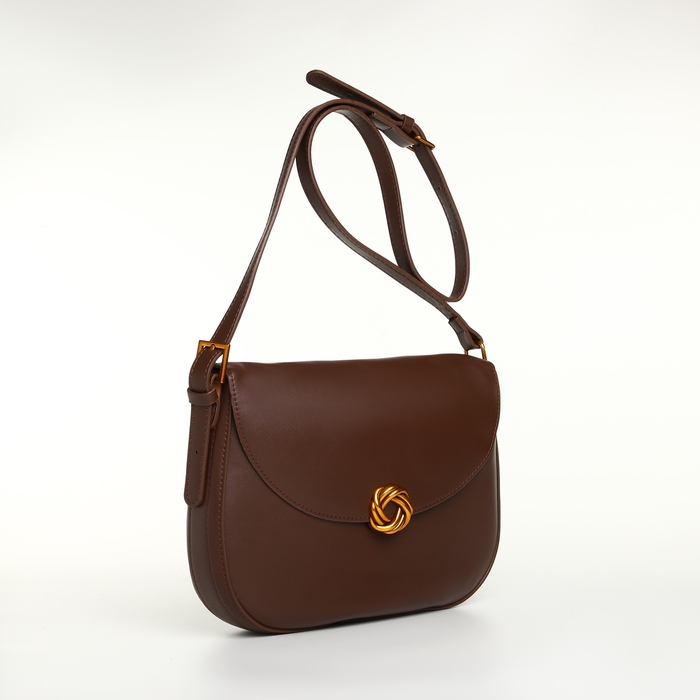 Сумка женская на клапане TEXTURA, средний размер, цвет коричневый Сумка женская на клапане TEXTURA, средний размер, цвет коричневый