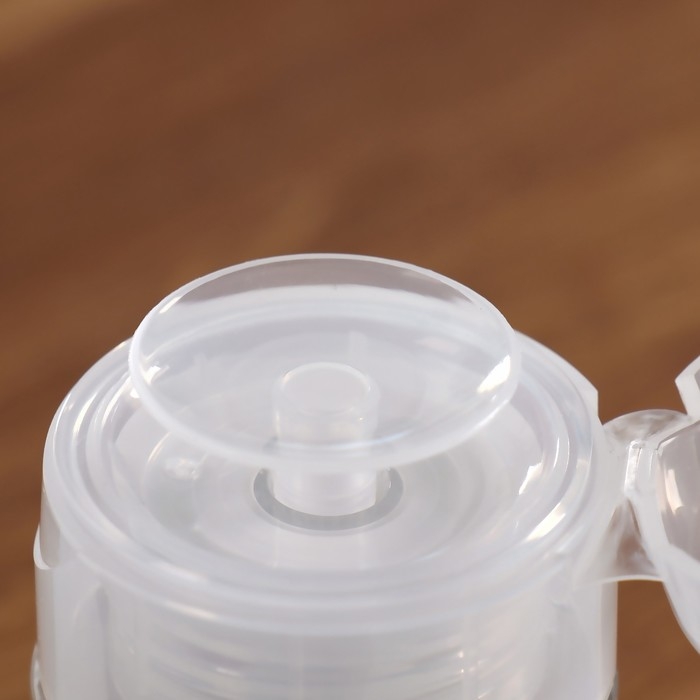 Флакон с помпой, 120 мл, цвет белый/прозрачный Флакон с помпой, 120 мл, цвет белый/прозрачный