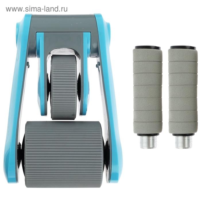 Ролик для пресса, 2 колеса, с ковриком, цвета МИКС Ролик для пресса, 2 колеса, с ковриком, цвета МИКС