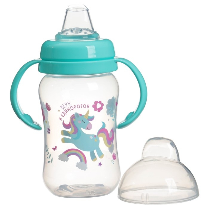 Поильник-непроливайка, мягкий носик, от 9 мес., 270 мл., «Единорог», M&B Поильник-непроливайка, мягкий носик, от 9 мес., 270 мл., «Единорог», M&B