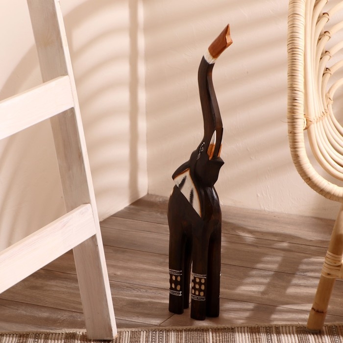 Сувенир дерево Сувенир дерево "Слон с цветком на спине" 60х15х7 см