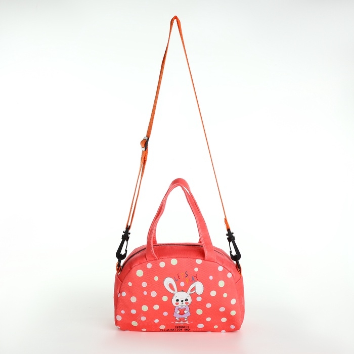 Сумка детская для девочки на молнии, регулируемый ремень, цвет коралловый Сумка детская для девочки на молнии, регулируемый ремень, цвет коралловый