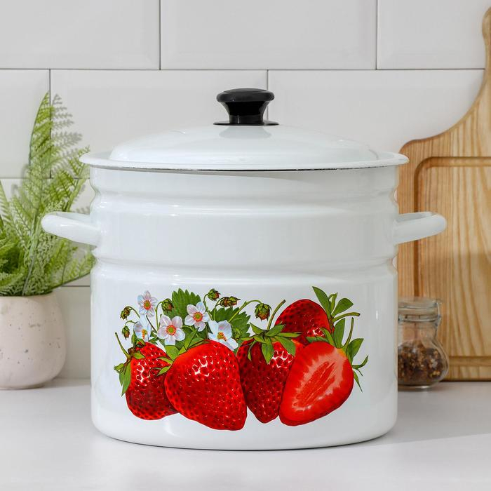 Кастрюля эмалированная цилиндрическая, 10 л, деколь МИКС Кастрюля эмалированная цилиндрическая, 10 л, деколь МИКС