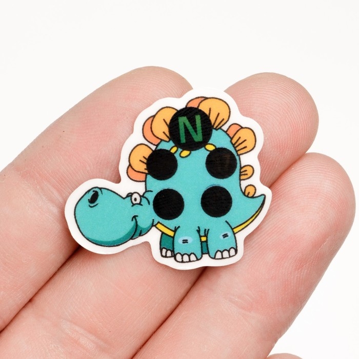 Детский термометр - наклейка налобный  Детский термометр - наклейка налобный "Динозаврик", до 40°, l-3.3 см