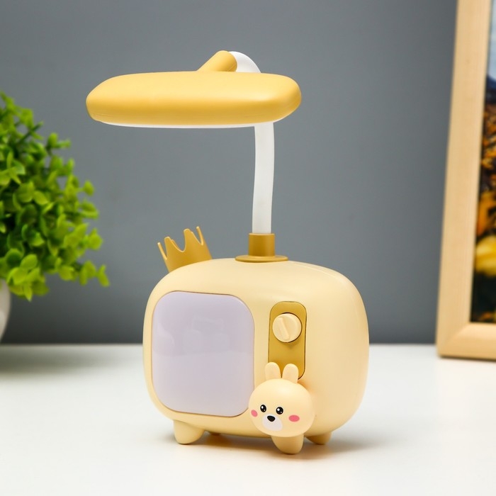 Настольная лампа  Настольная лампа "Зайка" LED 3Вт USB АКБ МИКС 6х9,5х22,5 см RISALUX