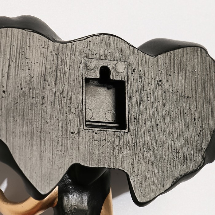 Декор настенный-вешалка Декор настенный-вешалка "Слон" 11 x 10.5 см, черный