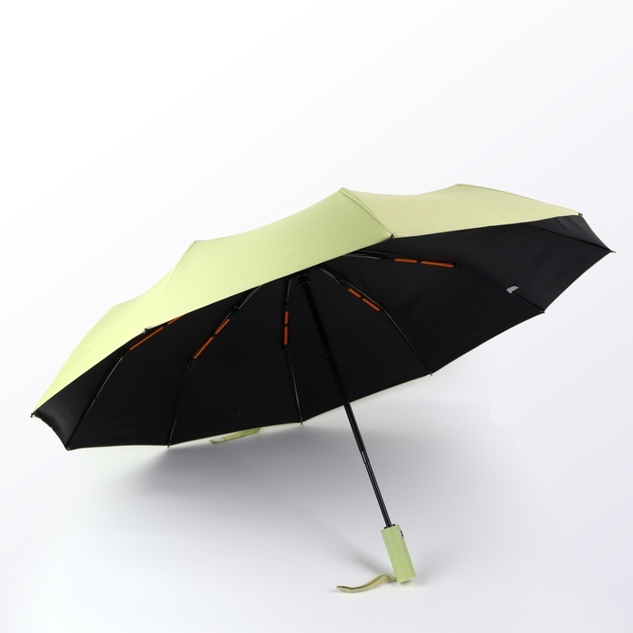 Зонт автоматический «Однотон», 3 сложения, 10 спиц, R = 51/58 см, D = 116 см, цвет оливковый Зонт автоматический «Однотон», 3 сложения, 10 спиц, R = 51/58 см, D = 116 см, цвет оливковый