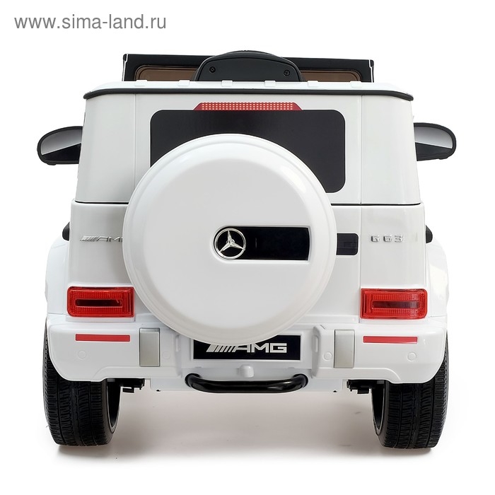 Электромобиль MERCEDES-BENZ G63 AMG, EVA колеса, кожаное сиденье, цвет белый Электромобиль MERCEDES-BENZ G63 AMG, EVA колеса, кожаное сиденье, цвет белый