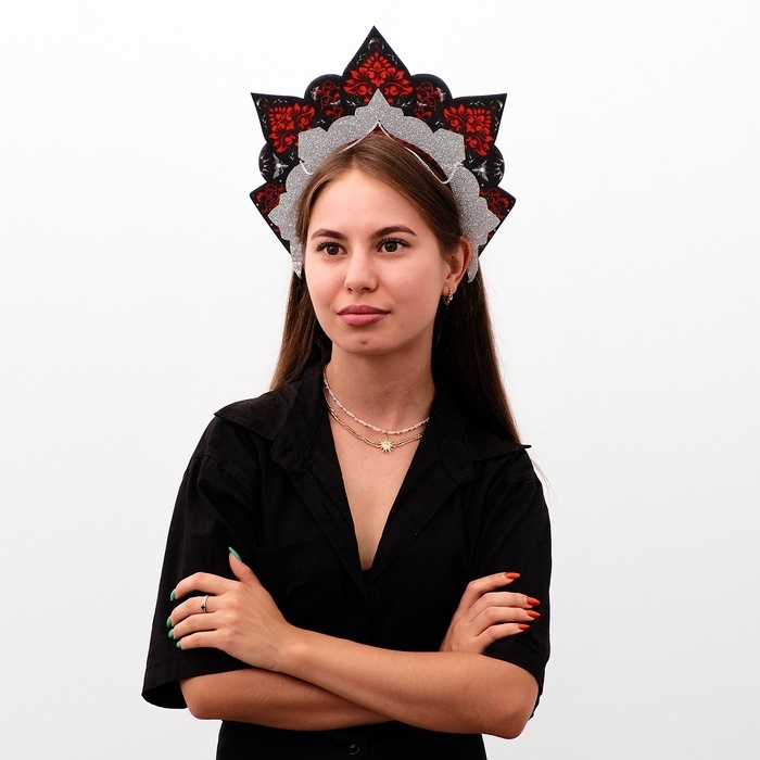 Кокошник карнавальный «Готический», фетр Кокошник карнавальный «Готический», фетр