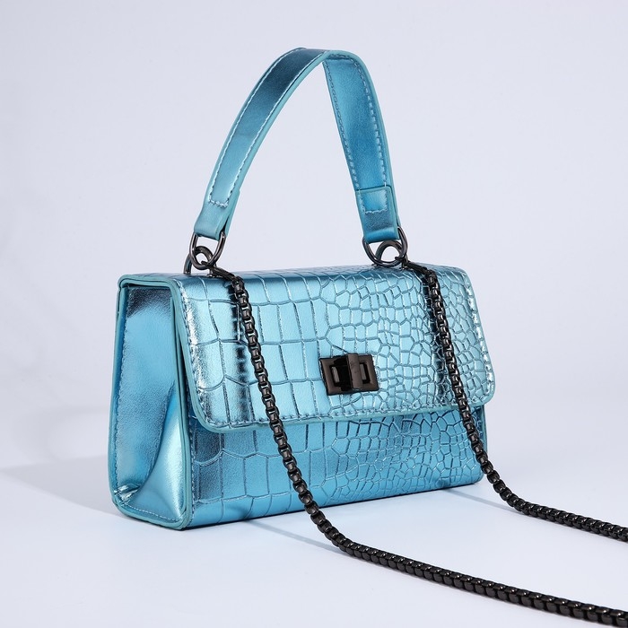 Сумка-мессенджер на застёжке, цвет голубой Сумка-мессенджер на застёжке, цвет голубой