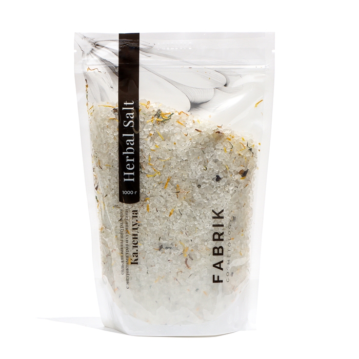 Соль для ванн в пакете Fabrik Cosmetology календула, 1000 г Соль для ванн в пакете Fabrik Cosmetology календула, 1000 г