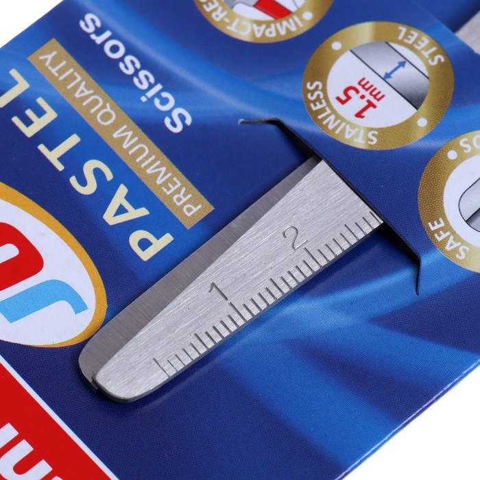 Ножницы детские ErichKrause Joy Pastel, 13.5 см, с закруглёнными концами лезвий и линейкой, блистер, МИКС Ножницы детские ErichKrause Joy Pastel, 13.5 см, с закруглёнными концами лезвий и линейкой, блистер, МИКС