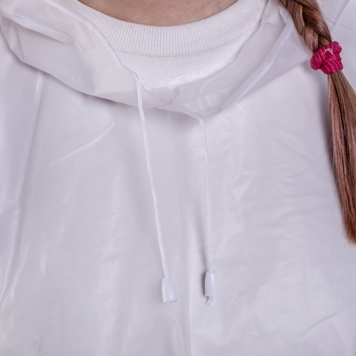 Дождевик взрослый пончо «Свобода», оверсайз, 44-52, 97 х 120 см, цвет белый Дождевик взрослый пончо «Свобода», оверсайз, 44-52, 97 х 120 см, цвет белый