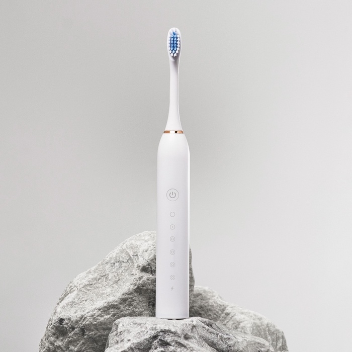 Электрическая зубная щётка Luazon LP-010, вибрационная, 2 насадки, от АКБ, белая Электрическая зубная щётка Luazon LP-010, вибрационная, 2 насадки, от АКБ, белая