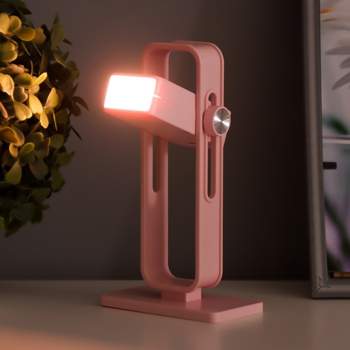 Ночник Ночник "Рудс" LED 3Вт USB АКБ розовый 9х4,8х16 см