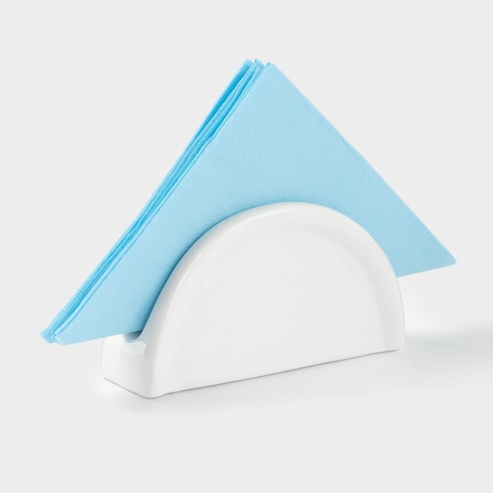 Салфетница керамическая «Классика», 11,5×3,5×6 см, цвет белый Салфетница керамическая «Классика», 11,5×3,5×6 см, цвет белый